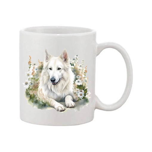 Mug - 11oz - White Swiss Shepherd 1 (GSD)