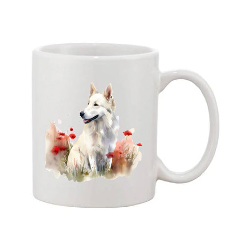 Mug - 11oz - White Swiss Shepherd 7 (GSD)