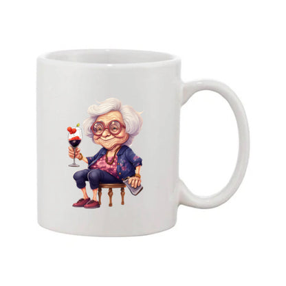 Mug - 11oz - OAP - Lady with a drink 5