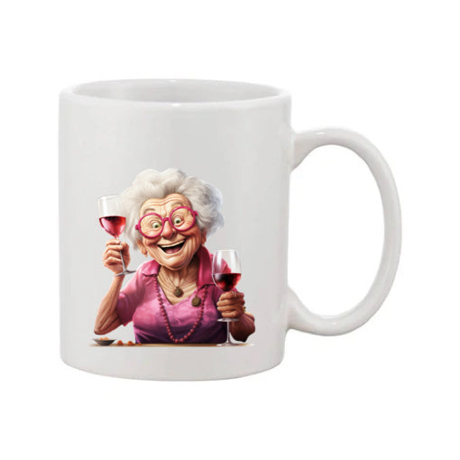 Mug - 11oz - OAP - Lady with a drink 2