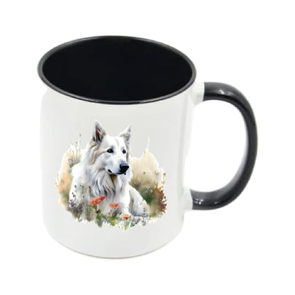 Mug - 11oz - White Swiss Shepherd 9 (GSD)