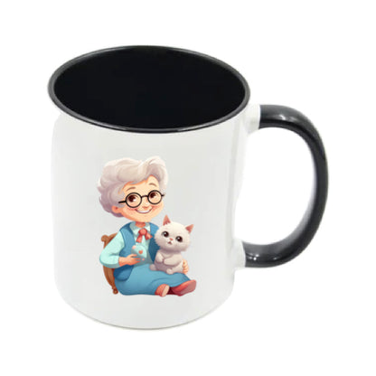 Mug - 11oz - OAP - Lady with a cat