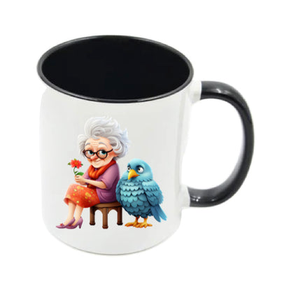 Mug - 11oz - OAP - Lady with a bird 3