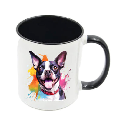 Mug - 11oz - Boston Terrier in vibrant watercolours 4