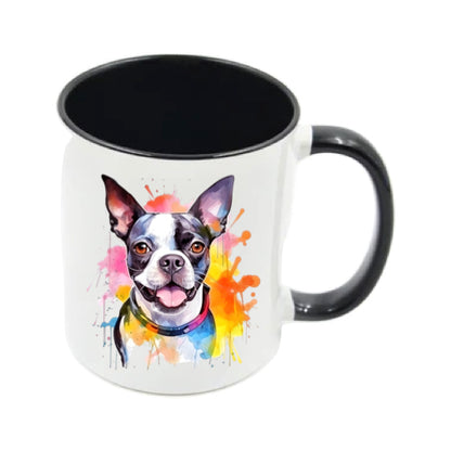 Mug - 11oz - Boston Terrier in vibrant watercolours 5