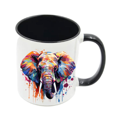 Mug - 11oz - Elephant in vibrant watercolours 3