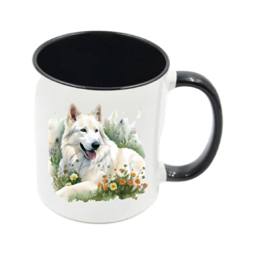 Mug - 11oz - White Swiss Shepherd 6 (GSD)