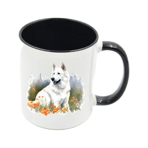 Mug - 11oz - White Swiss Shepherd 5 (GSD)