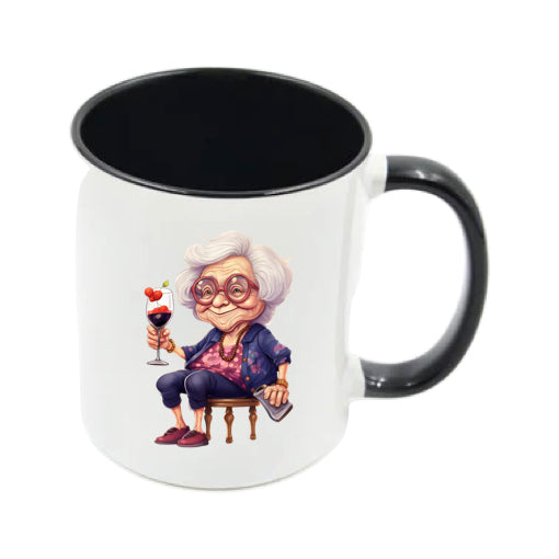 Mug - 11oz - OAP - Lady with a drink 5