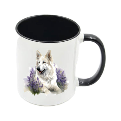 Mug - 11oz - White Swiss Shepherd 8 (GSD)