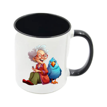 Mug - 11oz - OAP - Lady with a bird 2