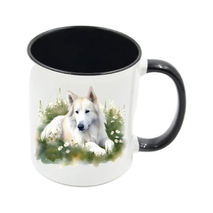 Mug - 11oz - White Swiss Shepherd 2 (GSD)