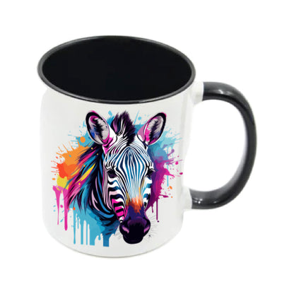 Mug - 11oz - Zebra in vibrant watercolours 2