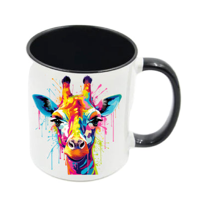 Mug - 11oz - Giraffe in vibrant watercolours 2