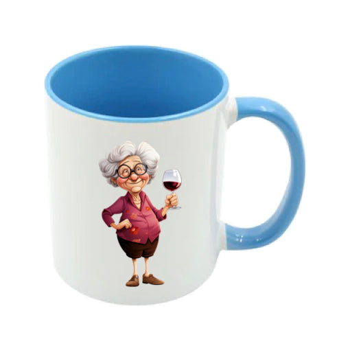Mug - 11oz - OAP - Lady with a drink 6