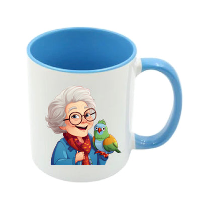 Mug - 11oz - OAP - Lady with a bird 1