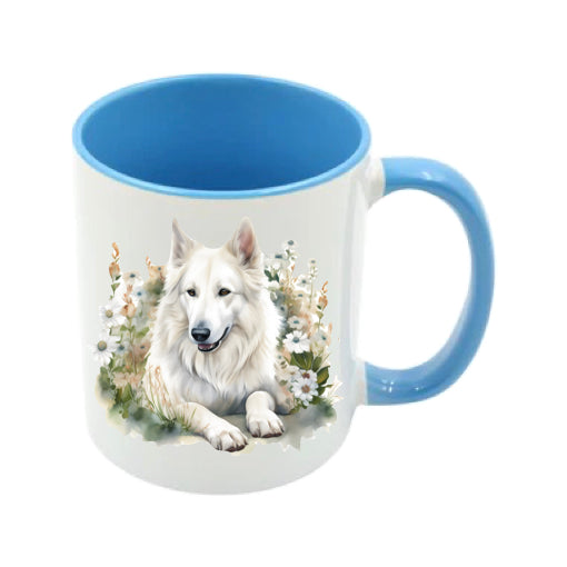 Mug - 11oz - White Swiss Shepherd 1 (GSD)