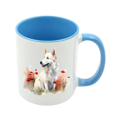 Mug - 11oz - White Swiss Shepherd 7 (GSD)