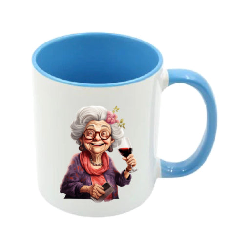 Mug - 11oz - OAP - Lady with a drink 1