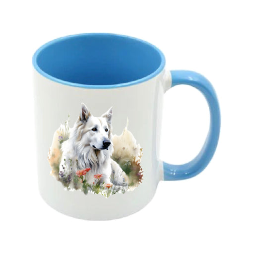 Mug - 11oz - White Swiss Shepherd 9 (GSD)