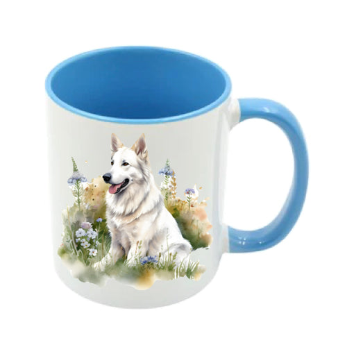 Mug - 11oz - White Swiss Shepherd 4 (GSD)