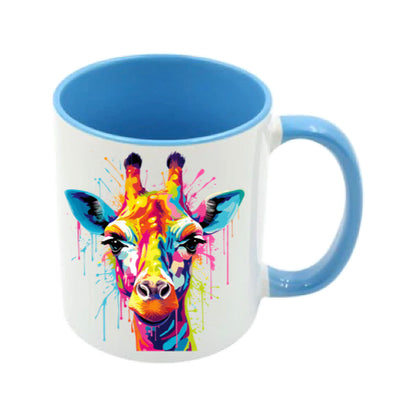 Mug - 11oz - Giraffe in vibrant watercolours 2