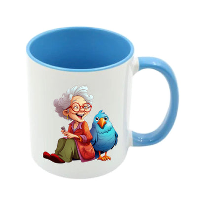 Mug - 11oz - OAP - Lady with a bird 2