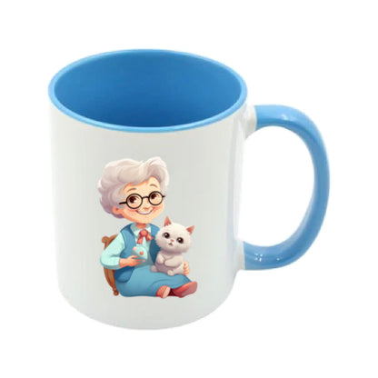 Mug - 11oz - OAP - Lady with a cat