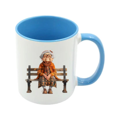 Mug - 11oz - OAP - Lady on a bench