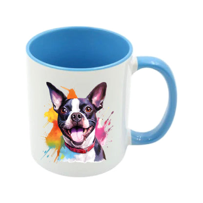 Mug - 11oz - Boston Terrier in vibrant watercolours 4