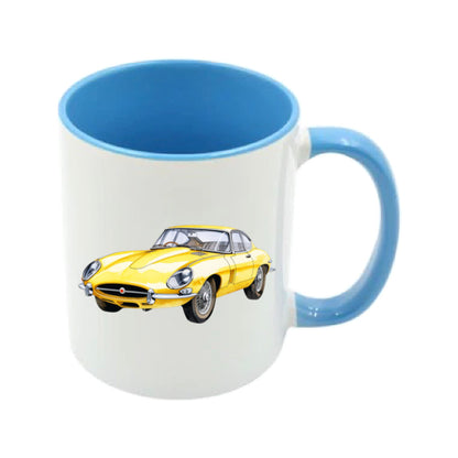 Mug - 11oz - Jaguar E-Type - Yellow