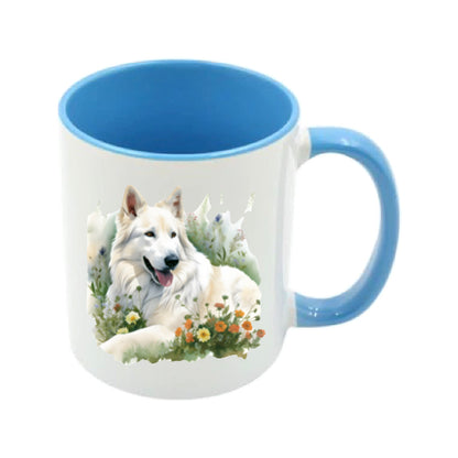 Mug - 11oz - White Swiss Shepherd 6 (GSD)