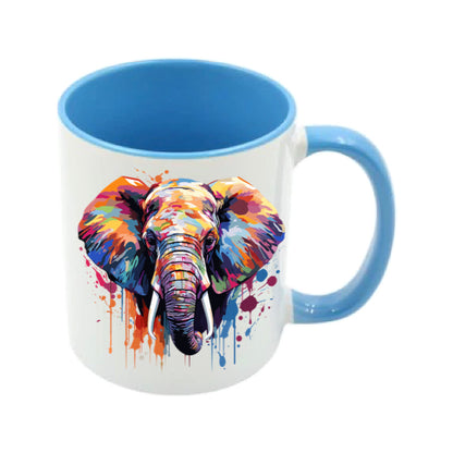 Mug - 11oz - Elephant in vibrant watercolours 3