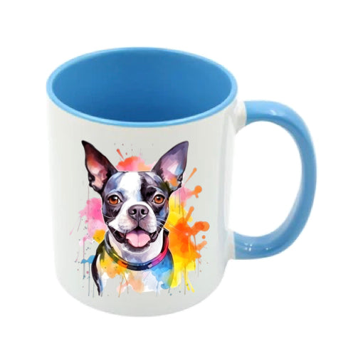 Mug - 11oz - Boston Terrier in vibrant watercolours 5