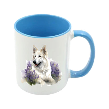 Mug - 11oz - White Swiss Shepherd 8 (GSD)