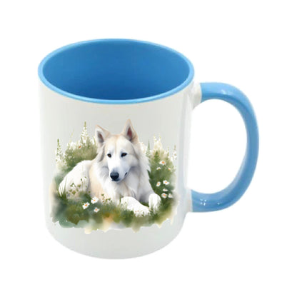 Mug - 11oz - White Swiss Shepherd 2 (GSD)