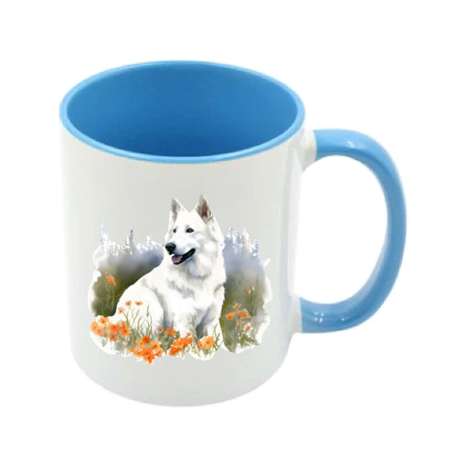 Mug - 11oz - White Swiss Shepherd 5 (GSD)