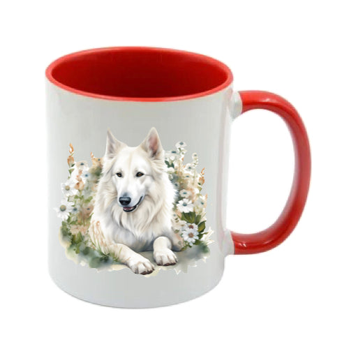 Mug - 11oz - White Swiss Shepherd 1 (GSD)