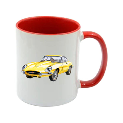 Mug - 11oz - Jaguar E-Type - Yellow