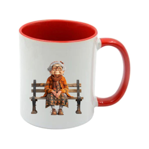 Mug - 11oz - OAP - Lady on a bench