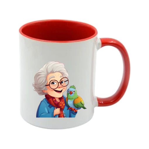 Mug - 11oz - OAP - Lady with a bird 1