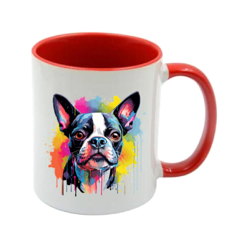 Mug - 11oz - Boston Terrier in vibrant watercolours 1