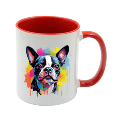 Mug - 11oz - Boston Terrier in vibrant watercolours 1
