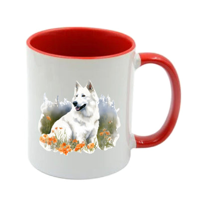 Mug - 11oz - White Swiss Shepherd 5 (GSD)