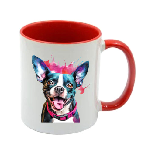 Mug - 11oz - Boston Terrier in vibrant watercolours 2