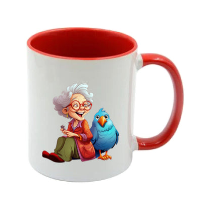 Mug - 11oz - OAP - Lady with a bird 2