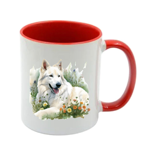 Mug - 11oz - White Swiss Shepherd 6 (GSD)