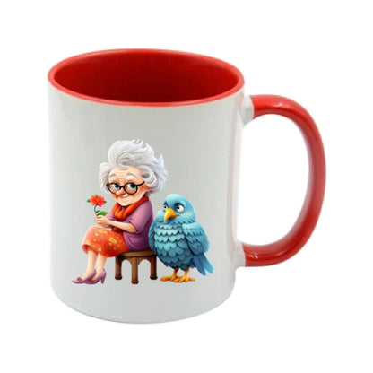 Mug - 11oz - OAP - Lady with a bird 3