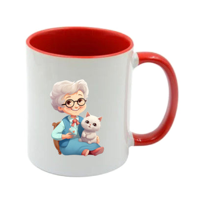 Mug - 11oz - OAP - Lady with a cat