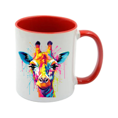 Mug - 11oz - Giraffe in vibrant watercolours 2
